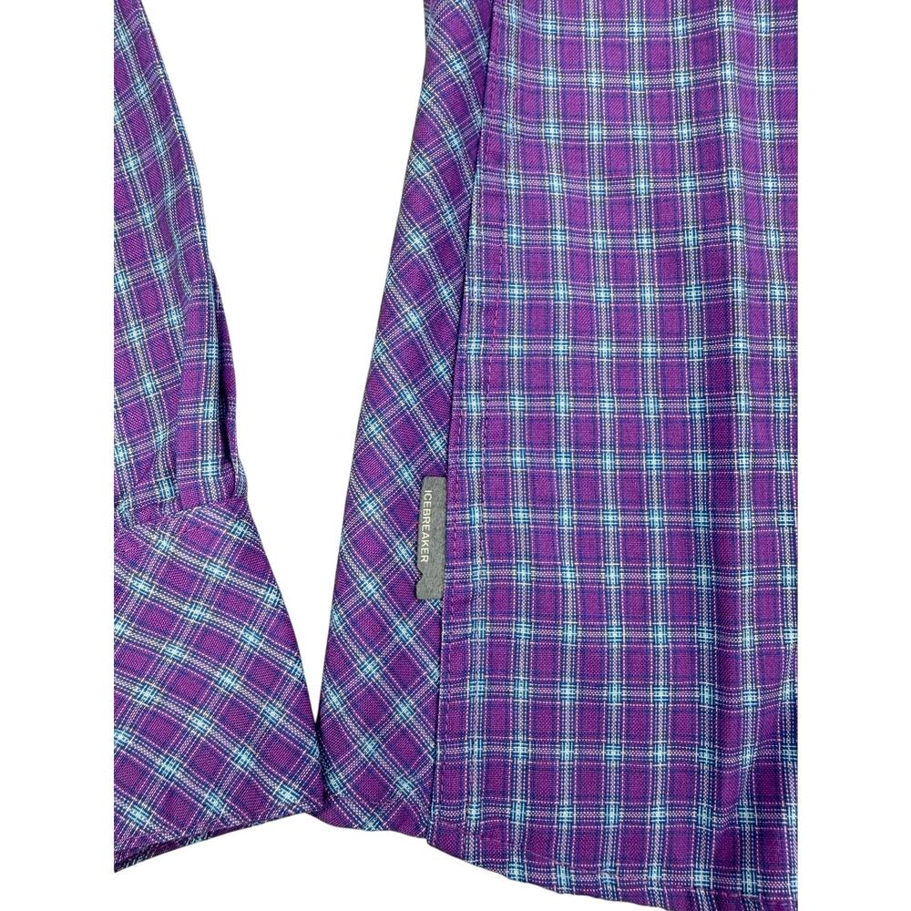 ICEBREAKER Terra LS Plaid Women's Long Sleeve Shirt Size XS - Picture 5 of 8
